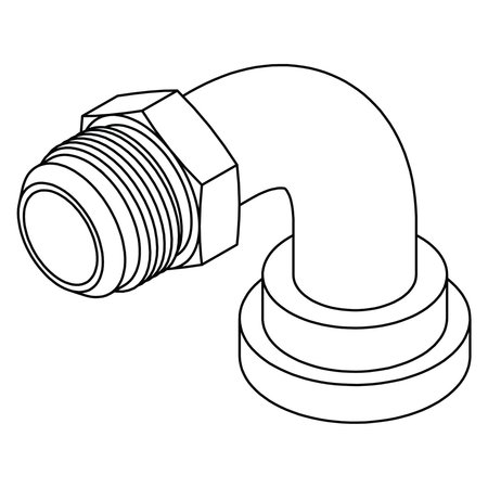 TOMPKINS Hydraulic Fitting-Flange12MJ-16FL C62 90 6892-12-16